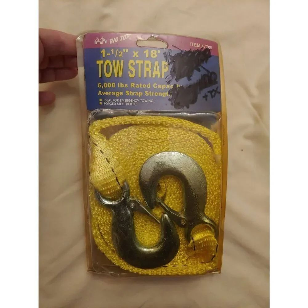 Big Top Tow Strap 6000lbs Capacity 18' x 1-1/2"